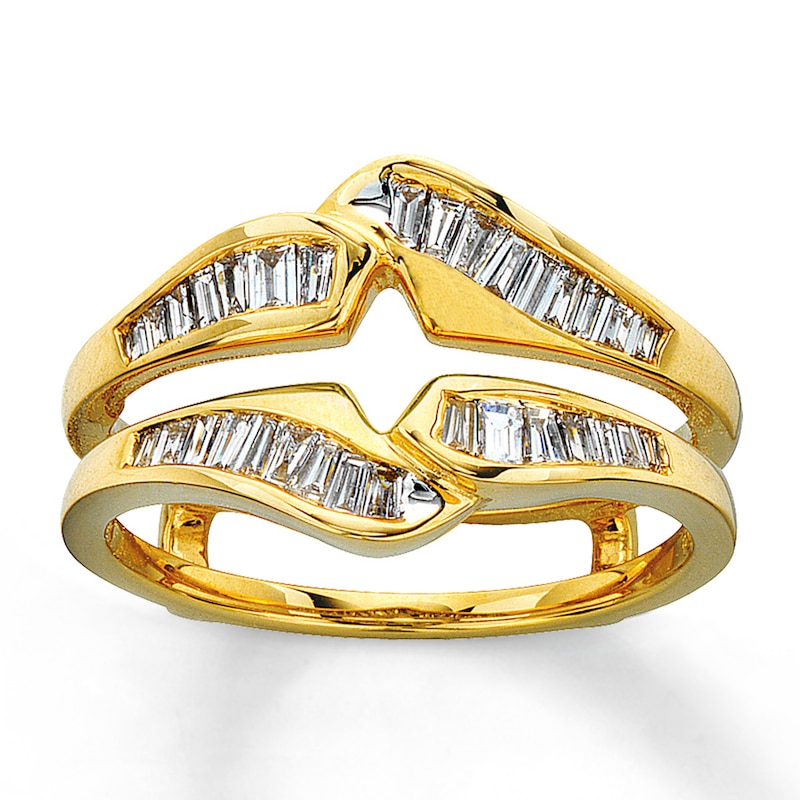 Previously Owned Enhancer Ring 1/2 ct tw Baguette-cut 14K Yellow Gold - Size 3.75