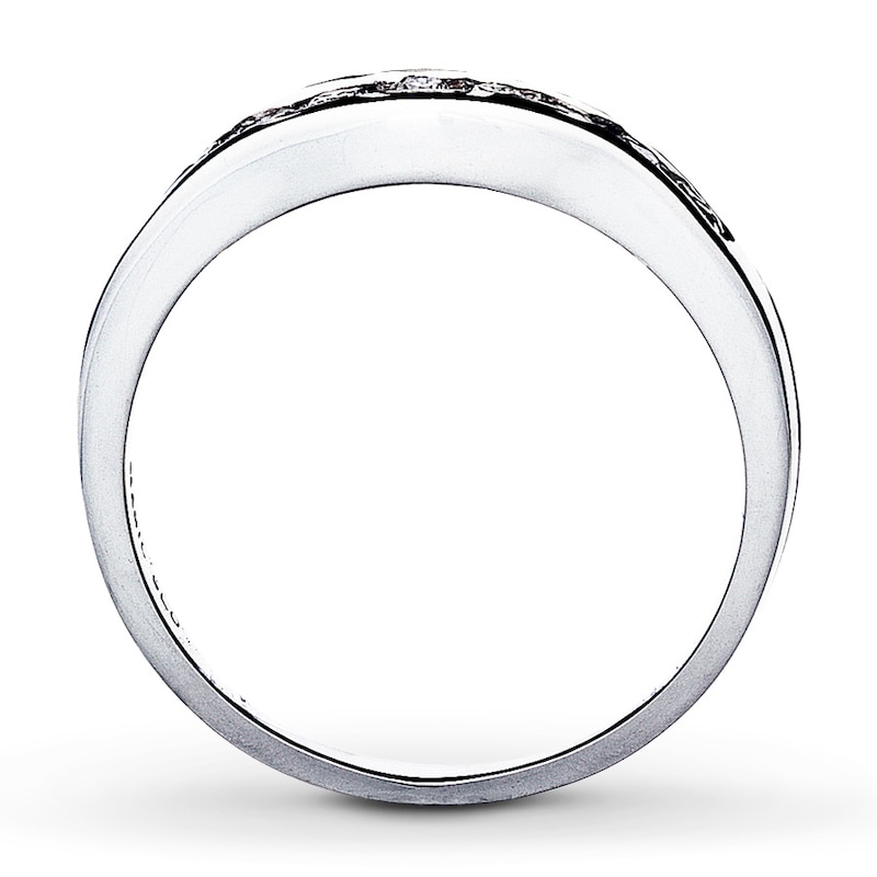 Main Image 2 of Previously Owned Diamond Enhancer Ring 1/4 ct tw Round-cut 14K White Gold - Size 10