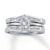 Thumbnail Image 3 of Previously Owned Diamond Enhancer Ring 1/4 ct tw Round-cut 14K White Gold Size 4.5