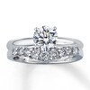 Thumbnail Image 3 of Previously Owned Diamond Enhancer Ring 3/8 ct tw Round-cut 14K White Gold - Size 4