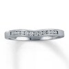 Thumbnail Image 1 of Previously Owned Diamond Contour Ring 1/6 ct tw Round-cut 14K White Gold - Size 10