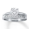 Thumbnail Image 3 of Previously Owned Diamond Contour Ring 1/6 ct tw Round-cut 14K White Gold - Size 10