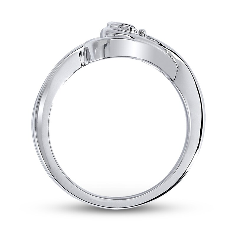 Main Image 2 of Previously Owned Diamond Ring 1/5 ct tw Round-cut Sterling Silver - Size 9.25