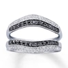 Previously Owned Diamond Enhancer Ring 1/2 ct tw Black & White Round-cut 14K White Gold