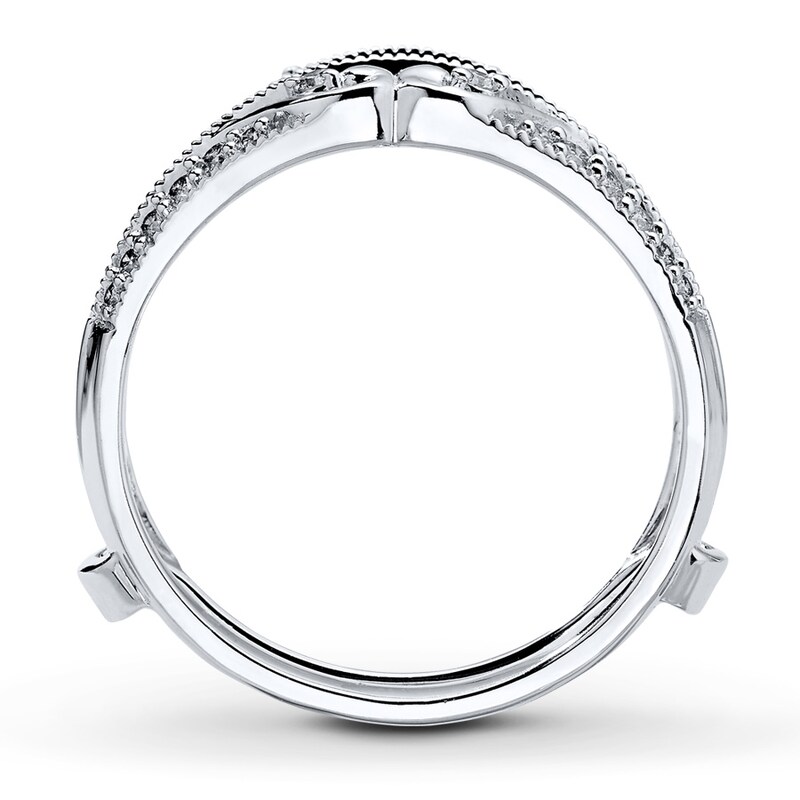 Previously Owned Diamond Enhancer Ring 1/4 ct tw Round-cut 14K White Gold - Size 10