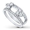 Thumbnail Image 0 of Previously Owned Diamond Enhancer Rings 1-1/5 ct tw Round-cut 14K White Gold - Size 9.5