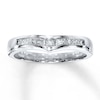 Thumbnail Image 1 of Previously Owned Diamond Enhancer Ring 3/8 ct tw Princess-Cut 14K White Gold Size 4