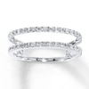 Thumbnail Image 0 of Previously Owned Enhancer Ring 1/4 ct tw Diamonds 14K White Gold - Size 10.25