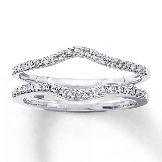 Previously Owned Diamond Enhancer Ring 1/ ct tw Round-cut 14K White Gold Size