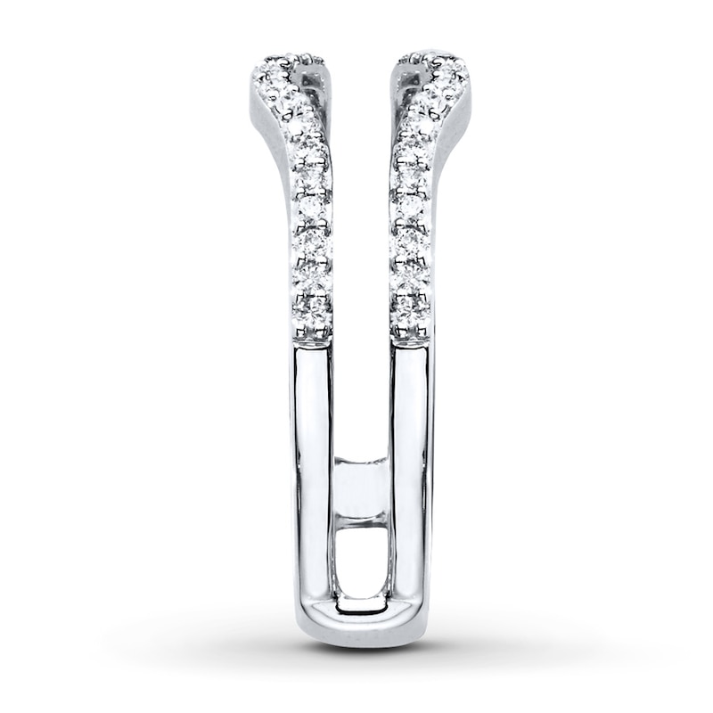 Main Image 3 of Previously Owned Diamond Enhancer Ring 1/4 ct tw Round-cut 14K White Gold Size 4