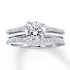 Thumbnail Image 4 of Previously Owned Diamond Enhancer Ring 1/4 ct tw Round-cut 14K White Gold Size 4