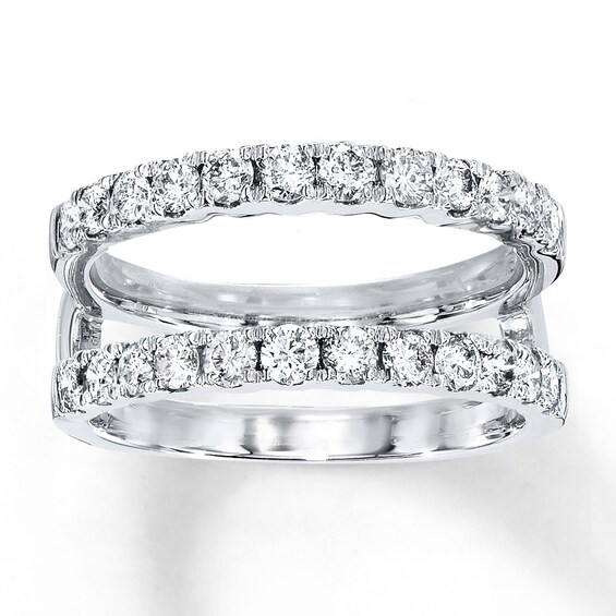 Previously Owned Diamond Enhancer Ring 1 ct tw Round-cut 14K White Gold Size 4