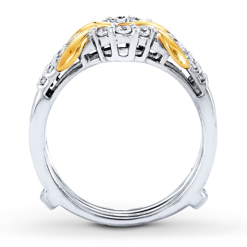Main Image 2 of Previously Owned Diamond Enhancer Ring 1/3 ct tw Round-cut 14K Two-Tone Gold - Size 3.5