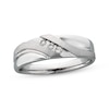 Previously Owned Diamond Men's Band 1/4 ct tw Round-cut 10K White Gold