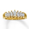 Previously Owned Anniversary Ring 1/2 ct tw Marquise-cut Diamonds 14K Yellow Gold