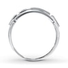 Thumbnail Image 2 of Previously Owned Men's 6mm Wedding Ring 1/4 ct tw Round-cut Black Diamonds 10K White Gold Size 7.5