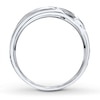 Thumbnail Image 2 of Previously Owned Men's Diamond Band 1/4 ct tw Round-cut 10K White Gold - Size 12.25
