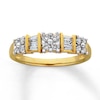 Thumbnail Image 1 of Previously Owned Anniversary Ring 1/2 ct tw Round & Baguette-cut Diamonds 14K Yellow Gold Size 9.75