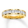 Thumbnail Image 1 of Previously Owned Diamond Wedding Band 1 ct tw Princess-cut 14K Yellow Gold - Size 10.25