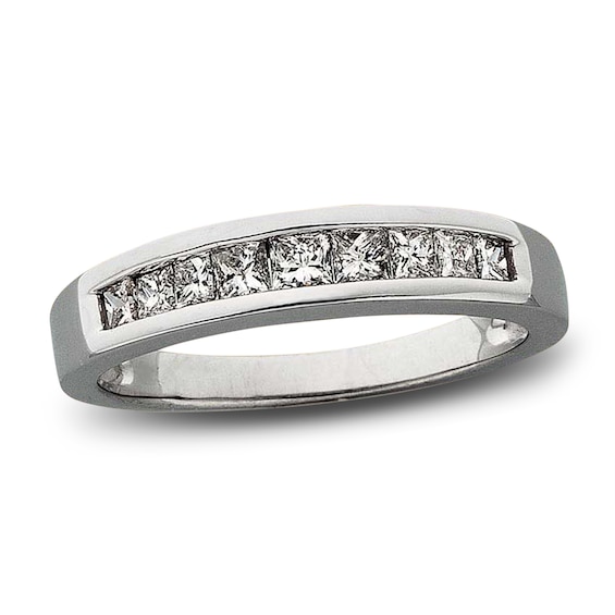 Previously Owned Diamond Band 1/2 ct tw Princess-cut 14K White Gold Size 3.5