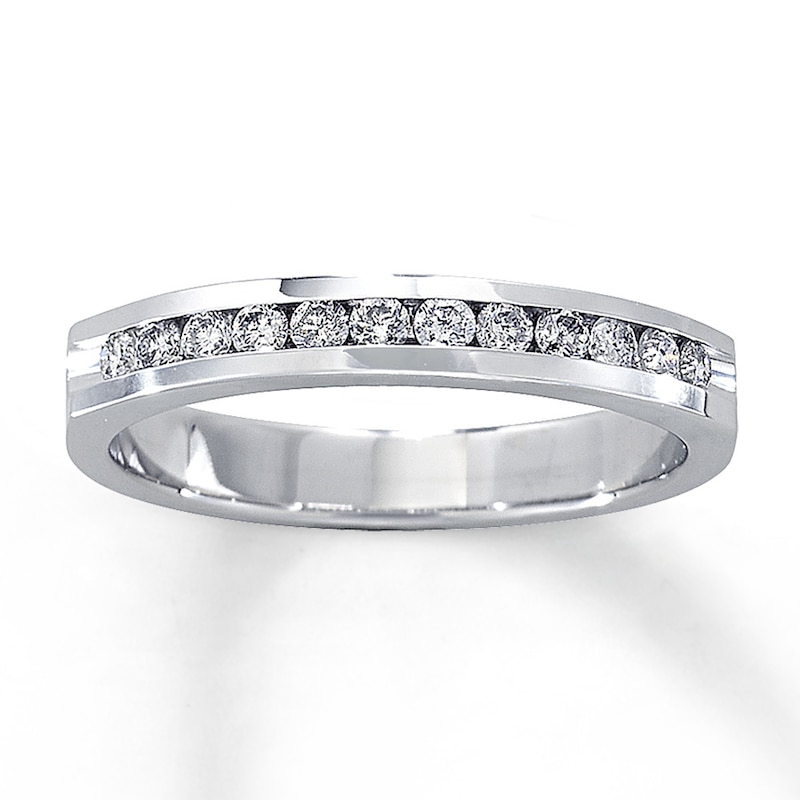 Previously Owned Diamond Anniversary Band 1/4 ct tw Round-cut 14K White Gold - Size 10