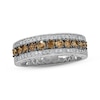 Thumbnail Image 1 of Previously Owned Brown & White Diamond Anniversary Band 3/4 ct tw Round-cut 14K White Gold Size 10