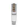 Thumbnail Image 3 of Previously Owned Brown & White Diamond Anniversary Band 3/4 ct tw Round-cut 14K White Gold Size 10