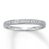 Previously Owned Wedding Band 1/10 ct tw Round-cut Diamonds 10K White Gold