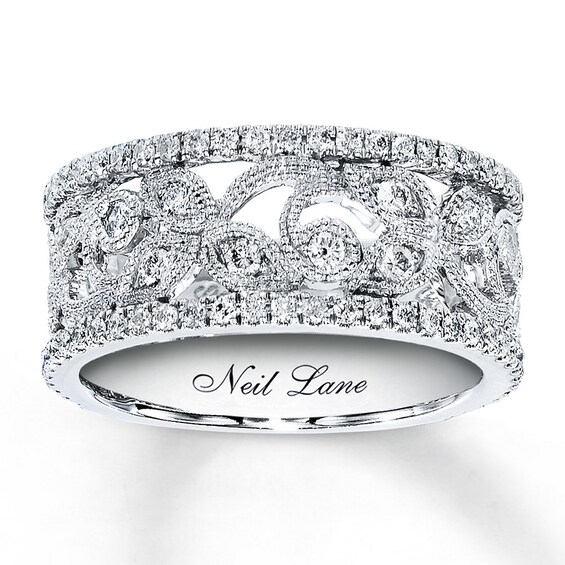 Previously Owned Neil Lane Designs Ring 3/4 ct tw Round-cut Diamonds 14K White Gold Size 8.75