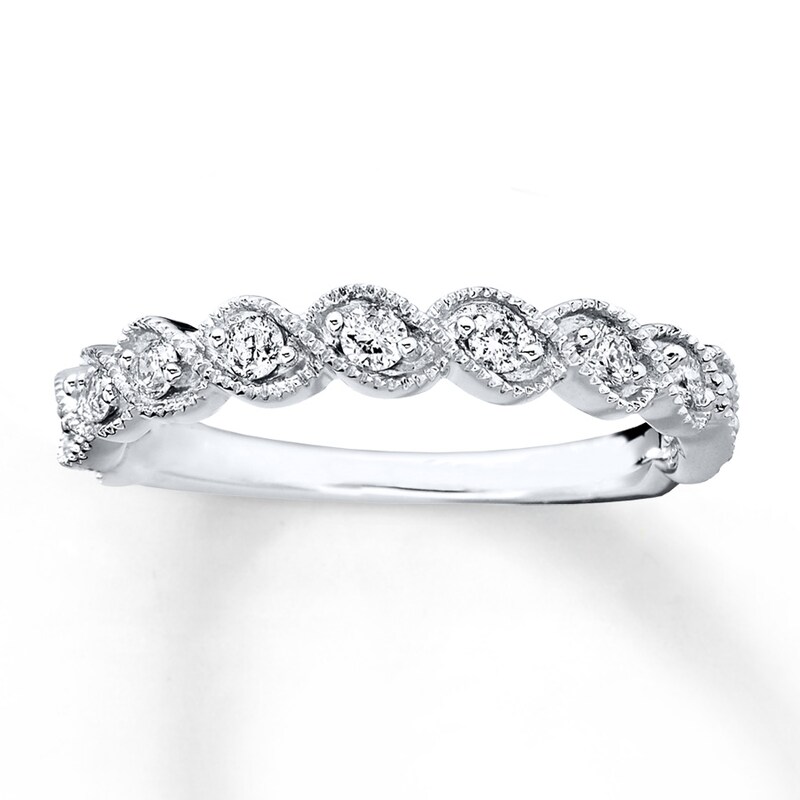 Previously Owned Diamond Band 1/3 ct tw Round-cut 10K White Gold - Size 11.75
