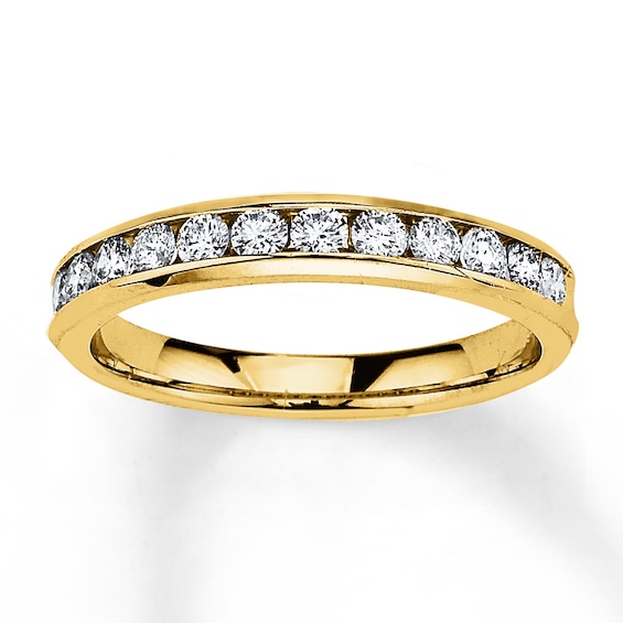 Previously Owned Diamond Anniversary Band 1/2 ct tw Round-cut 10K Yellow Gold Size 9.75