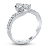 Thumbnail Image 2 of Previously Owned Ever Us Two-Stone Anniversary Ring 3/4 ct tw Round-cut Diamonds 14K White Gold - Size 9