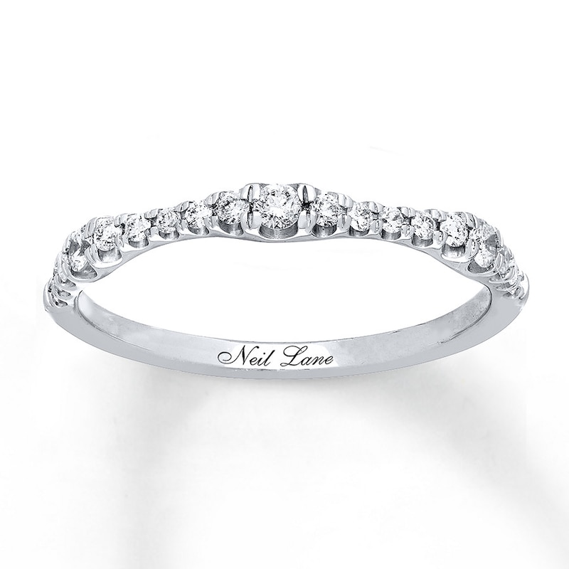 Main Image 1 of Previously Owned Neil Lane Diamond Anniversary Band 1/4 ct tw Round-cut 14K White Gold - Size 4