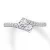 Previously Owned Ever Us Two-Stone Anniversary Ring 1/2 ct tw Round-cut Diamonds 14K White Gold