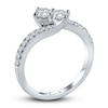 Thumbnail Image 2 of Previously Owned Ever Us Two-Stone Anniversary Ring 3/4 ct tw Round-cut Diamonds 14K White Gold Size 9.25