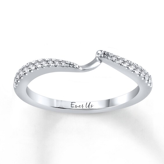 Previously Owned Ever Us Diamond Wedding Band 1/8 ct tw Round-cut 14K White Gold Size 10.5