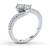 Thumbnail Image 1 of Previously Owned Ever Us Two-Stone Anniversary Ring 1/2 ct tw Round-cut Diamonds 14K White Gold - Size 4.25