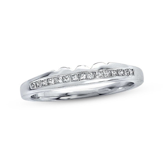 Previously Owned Diamond Wedding Band 1/5 ct tw Princess-cut 14K White Gold Size 4