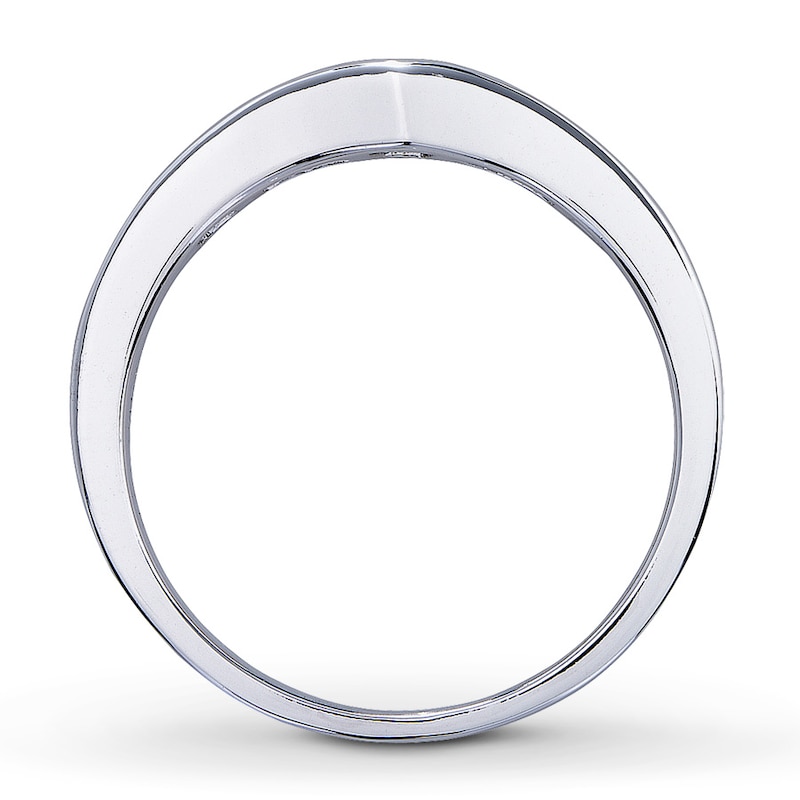 Main Image 2 of Previously Owned Diamond Enhancer Ring 3/8 ct tw Princess-Cut 14K White Gold Size 4