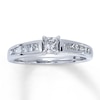Thumbnail Image 1 of Previously Owned Diamond Engagement Ring 5/8 ct tw Princess-cut 14K White Gold Size 4