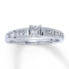 Previously Owned Diamond Engagement Ring 5/8 ct tw Princess-cut 14K White Gold