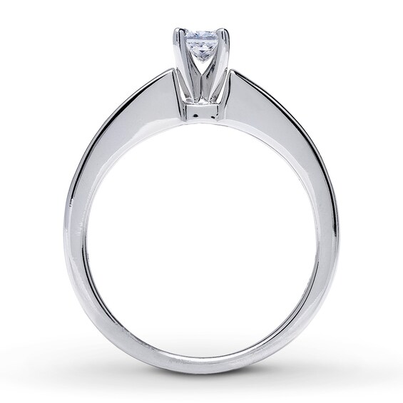Thumbnail Image 2 of Previously Owned Diamond Engagement Ring 5/8 ct tw Princess-cut 14K White Gold Size 4.25
