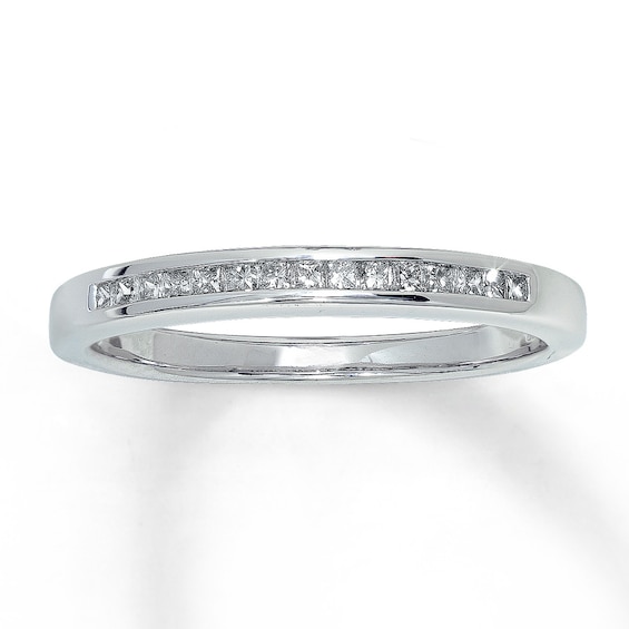 Previously Owned Diamond Wedding Band 1/5 ct tw Princess-cut 14K White Gold Size 10