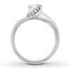 Previously Owned Engagement Ring 1/2 ct tw Princess & Round-cut 14K White Gold