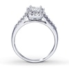 Thumbnail Image 2 of Previously Owned Diamond Engagement Ring 1/2 ct tw Princess & Round-cut 14K White Gold - Size 4.5