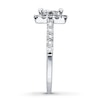 Thumbnail Image 3 of Previously Owned Diamond Engagement Ring 1 ct tw Princess & Round-cut Diamonds 14K White Gold - Size 4