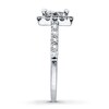 Thumbnail Image 3 of Previously Owned Diamond Engagement Ring 1 ct tw Princess & Round-cut Diamonds 14K White Gold - Size 9.25