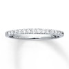 Thumbnail Image 0 of Previously Owned Diamond Wedding Band 1/4 ct tw Round-cut 14K White Gold - Size 4