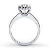 Thumbnail Image 2 of Previously Owned Diamond Engagement Ring 5/8 ct tw Princess & Round-cut 14K White Gold - Size 4