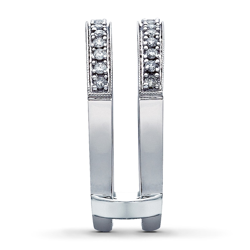 Main Image 3 of Previously Owned Diamond Wedding Bands 1/3 ct tw Round-cut 14K White Gold Size 4